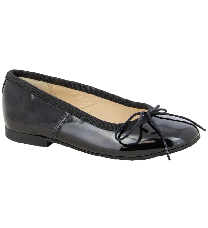babies et ballerines - - junior fille - Cuir - Noir - Pom d api