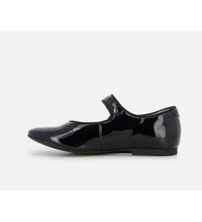 babies et ballerines - - junior fille - Cuir - Noir - Pom d api