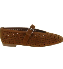 ballerines - Ballerine plate - femme - Nubuck - Marron - Bibi lou