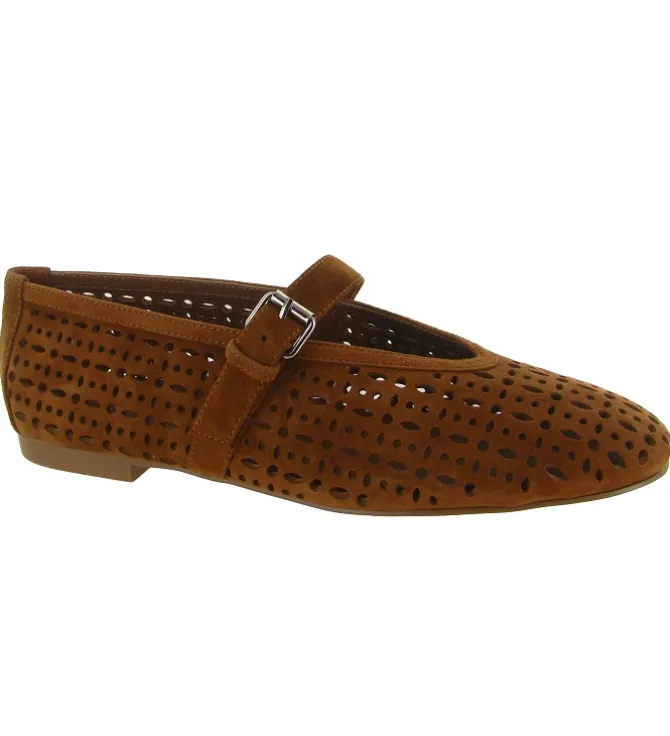 ballerines - Ballerine plate - femme - Nubuck - Marron - Bibi lou