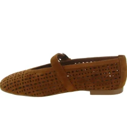 ballerines - Ballerine plate - femme - Nubuck - Marron - Bibi lou