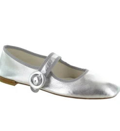 ballerines - Ballerine plate - femme - Cuir - Argent - Repetto