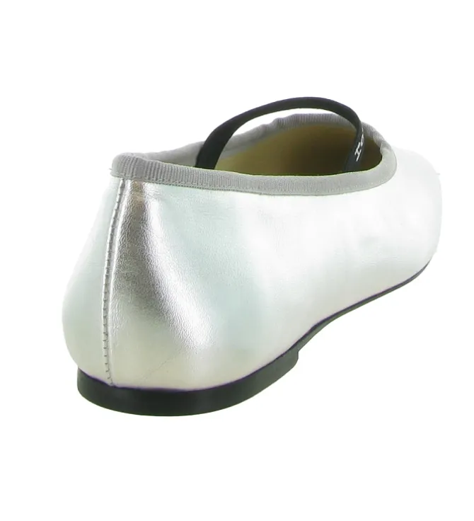 ballerines - Ballerine plate - femme - Cuir - Argent - Repetto