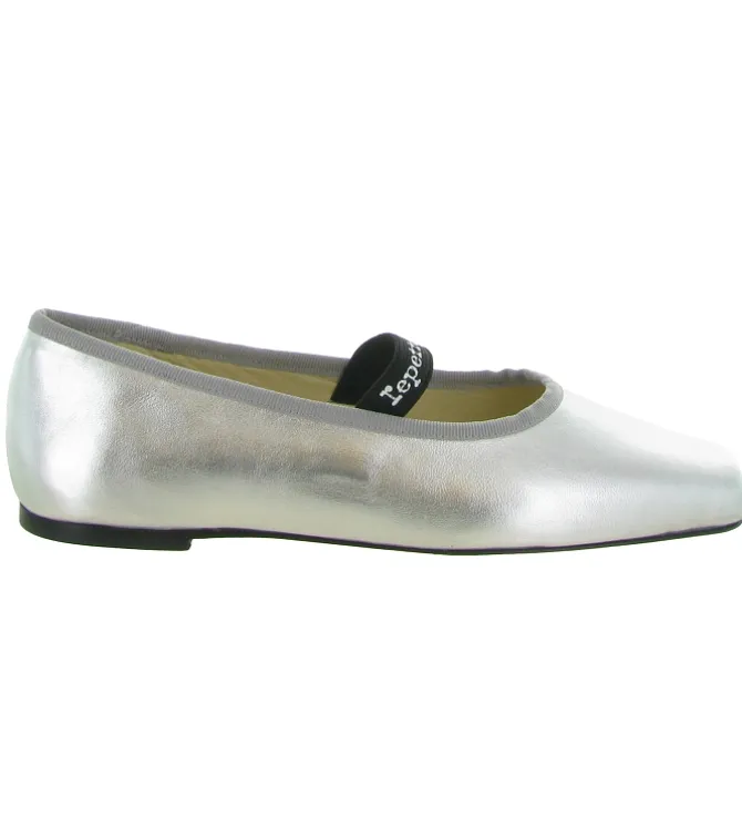 ballerines - Ballerine plate - femme - Cuir - Argent - Repetto