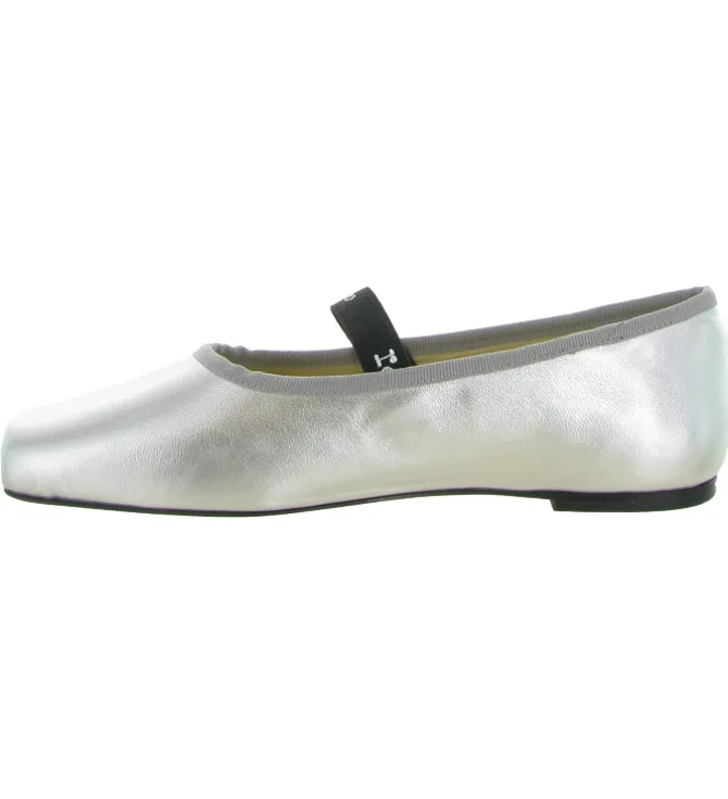 ballerines - Ballerine plate - femme - Cuir - Argent - Repetto