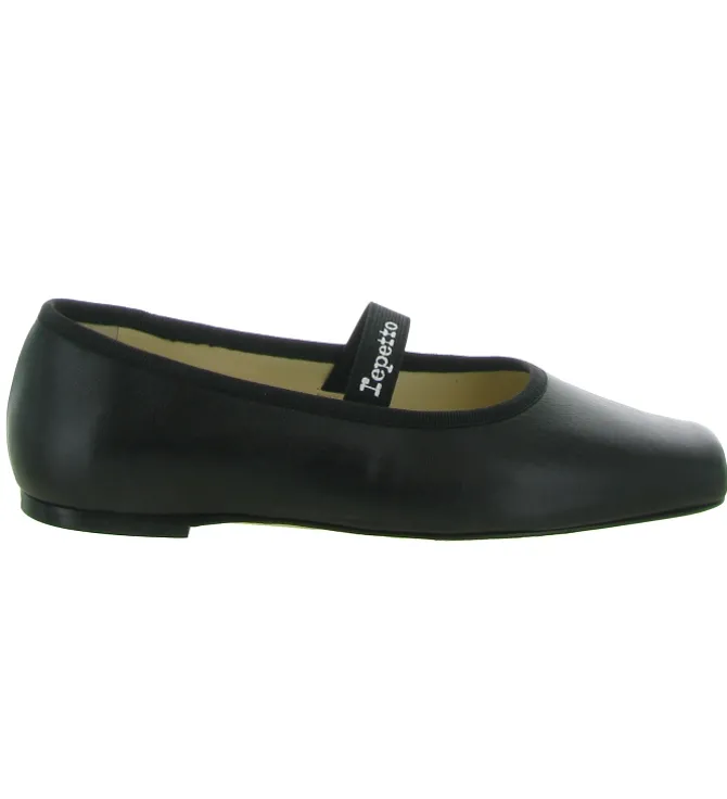 ballerines - Ballerine plate - femme - Cuir - Noir - Repetto