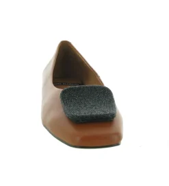ballerines - Ballerine plate - femme - Cuir - Marron - Angel alarcon