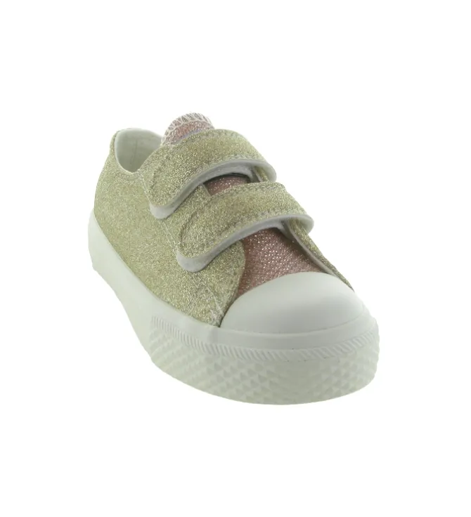 baskets et sneakers - - bebe fille - Toile - Or - Naturino