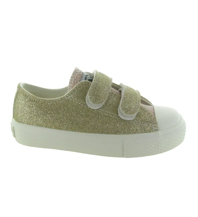 baskets et sneakers - - bebe fille - Toile - Or - Naturino
