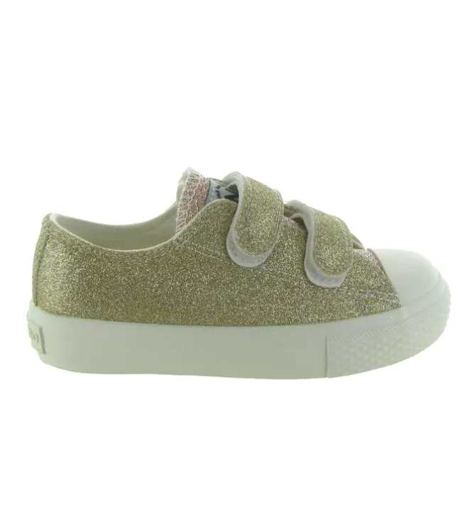 baskets et sneakers - - bebe fille - Toile - Or - Naturino