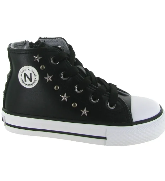 baskets et sneakers - - bebe fille - Cuir - Noir - Naturino