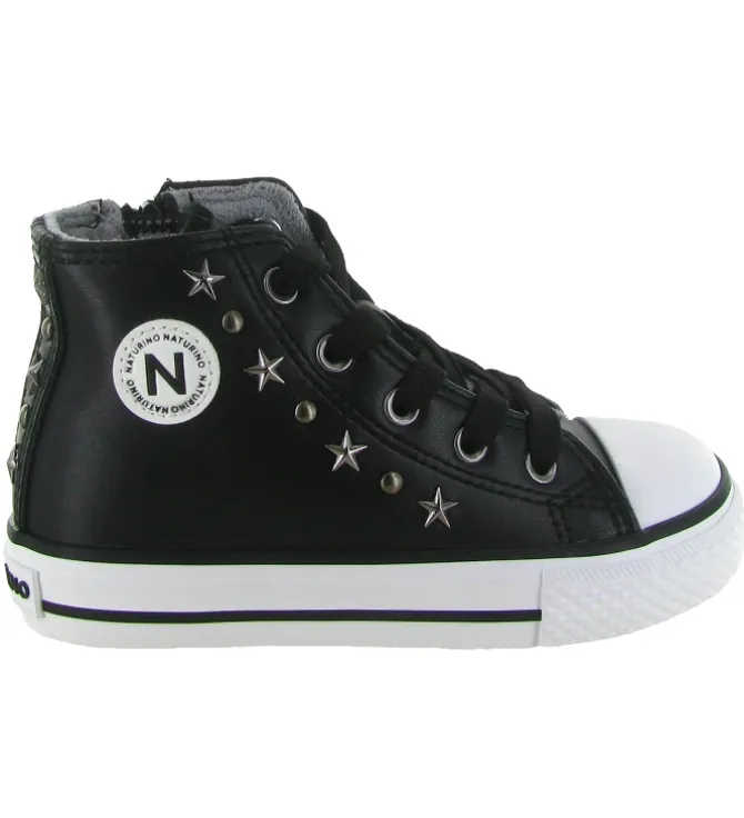 baskets et sneakers - - bebe fille - Cuir - Noir - Naturino