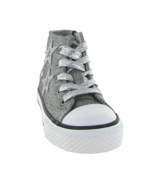 baskets et sneakers - - bebe fille - Cuir - Argent - Naturino
