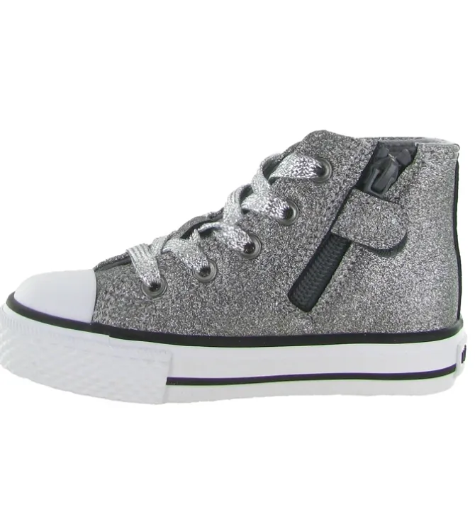 baskets et sneakers - - bebe fille - Cuir - Argent - Naturino