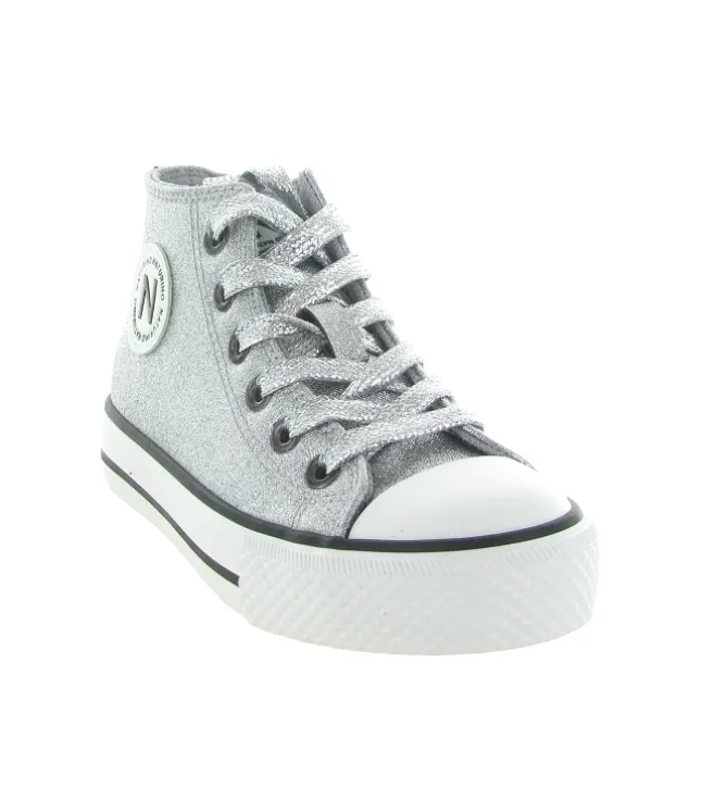 baskets et sneakers - - bebe fille - Cuir - Argent - Naturino