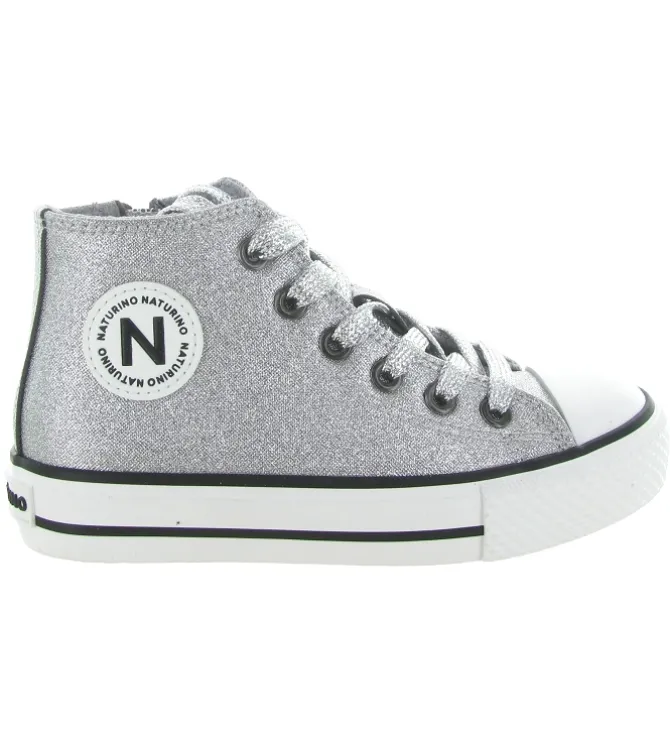 baskets et sneakers - - bebe fille - Cuir - Argent - Naturino