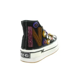 baskets et sneakers - Confort - femme - Toile - Noir - Nan ku