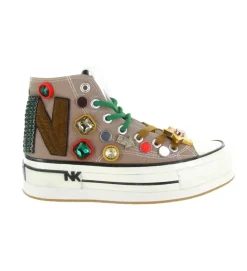baskets et sneakers - Confort - femme - Toile - Taupe - Nan ku