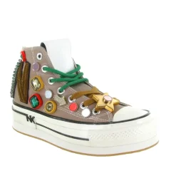 baskets et sneakers - Confort - femme - Toile - Taupe - Nan ku