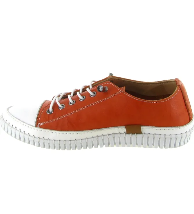 baskets et sneakers - Confort - femme - Cuir - Orange - Hooper