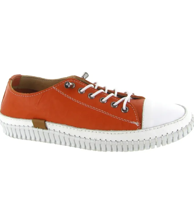 baskets et sneakers - Confort - femme - Cuir - Orange - Hooper