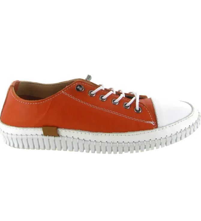 baskets et sneakers - Confort - femme - Cuir - Orange - Hooper