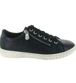 baskets et sneakers - Confort - femme - Cuir - Bleu Marine - Rieker