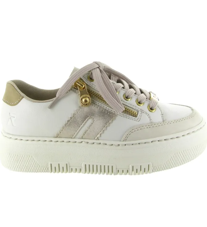 baskets et sneakers - Confort - femme - Cuir - Blanc - Rieker