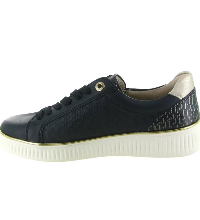 baskets et sneakers - Confort - femme - Cuir - Bleu Marine - Remonte