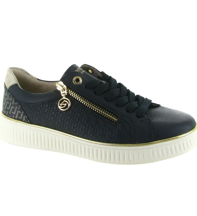 baskets et sneakers - Confort - femme - Cuir - Bleu Marine - Remonte
