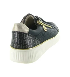 baskets et sneakers - Confort - femme - Cuir - Bleu Marine - Remonte