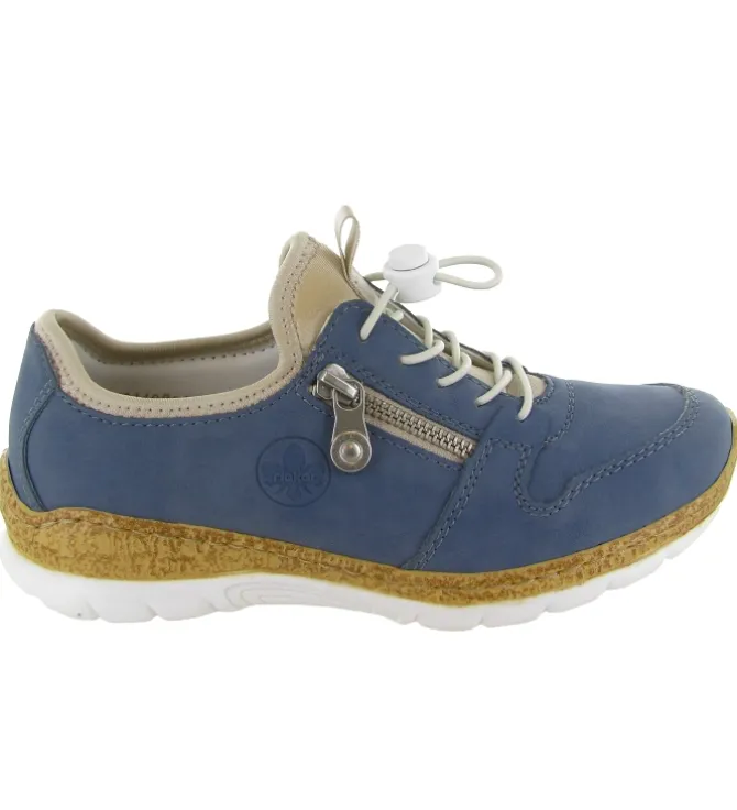 baskets et sneakers - Confort - femme - Synthétique - Bleu - Rieker