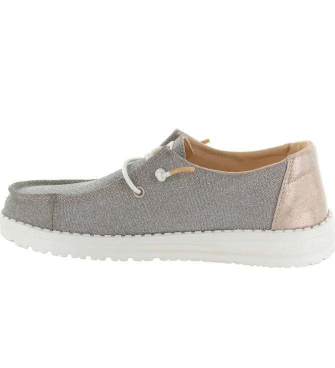 baskets et sneakers - Confort - femme - Toile - Or - Hey dude