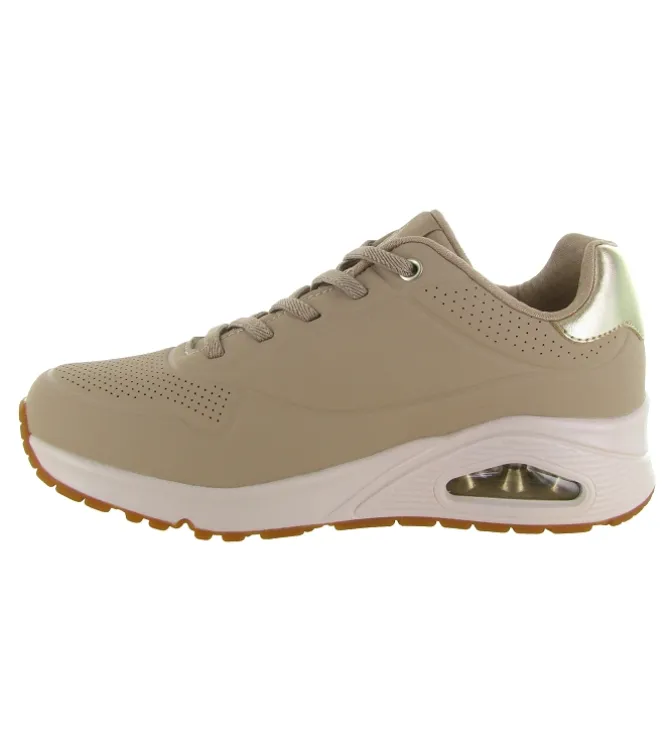 baskets et sneakers - Confort - femme - Toile - Beige - Skechers footwear