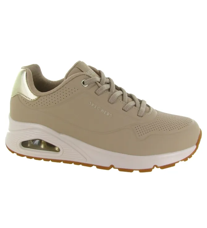 baskets et sneakers - Confort - femme - Toile - Beige - Skechers footwear