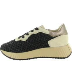 baskets et sneakers - Confort - femme - Raphia - Noir - Softwaves