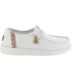 baskets et sneakers - Confort - femme - Toile - Blanc - Hey dude