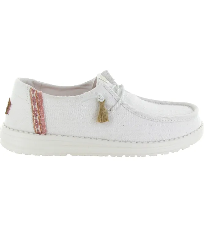 baskets et sneakers - Confort - femme - Toile - Blanc - Hey dude