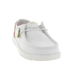 baskets et sneakers - Confort - femme - Toile - Blanc - Hey dude