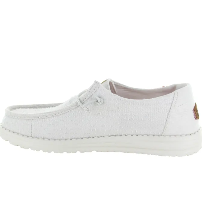 baskets et sneakers - Confort - femme - Toile - Blanc - Hey dude