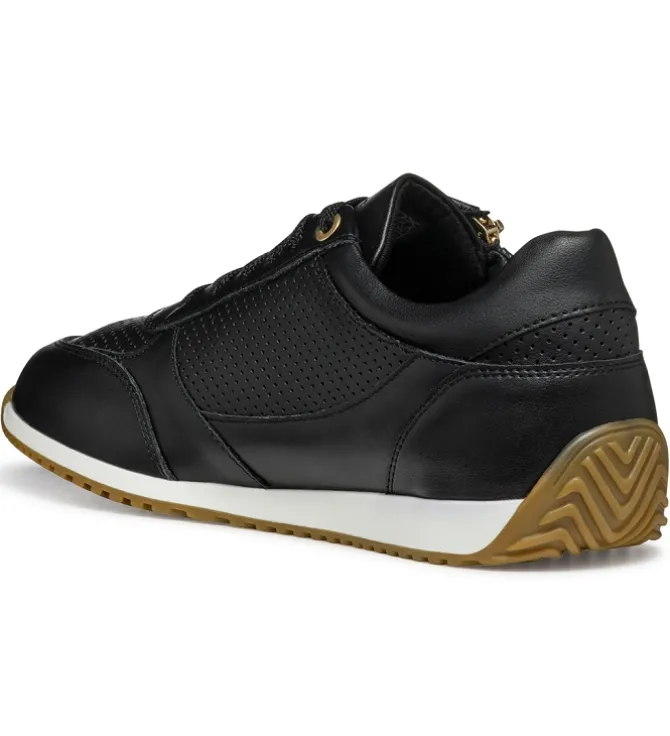 baskets et sneakers - Confort - femme - Cuir - Noir - Geox