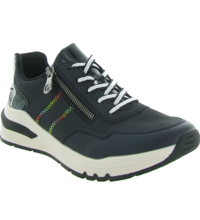 baskets et sneakers - Confort - femme - Synthétique - Noir - Rieker