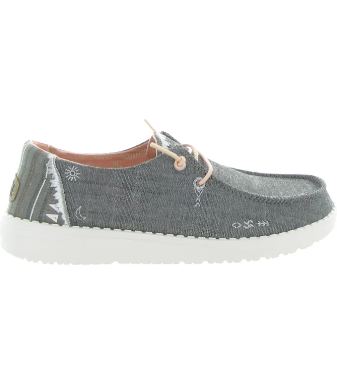 baskets et sneakers - Confort - femme - Toile - Gris - Hey dude