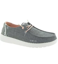 baskets et sneakers - Confort - femme - Toile - Gris - Hey dude