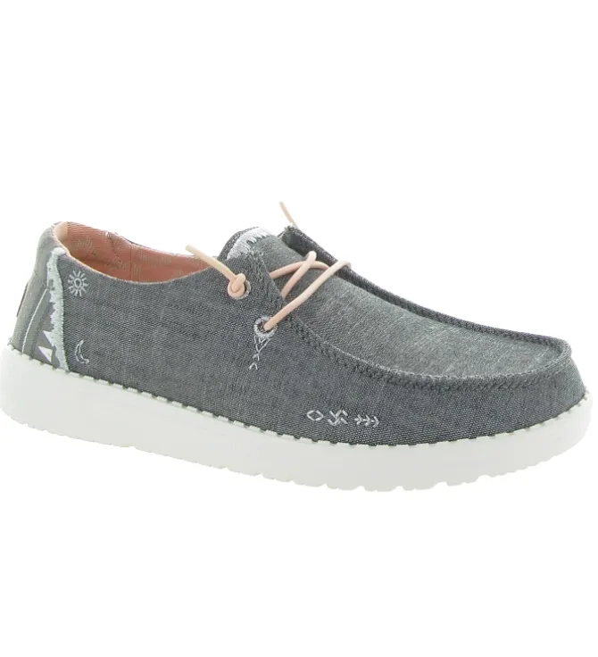 baskets et sneakers - Confort - femme - Toile - Gris - Hey dude