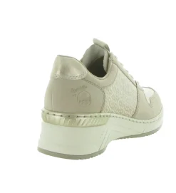 baskets et sneakers - Confort - femme - Cuir - Beige - Rieker