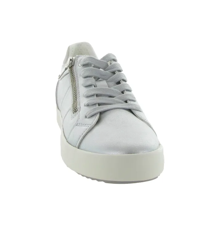 baskets et sneakers - Confort - femme - Synthétique - Argent - Geox