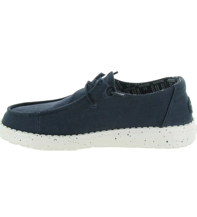 baskets et sneakers - Confort - femme - Toile - Bleu Marine - Hey dude