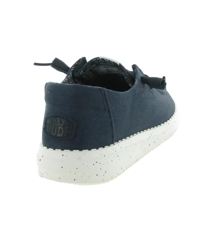 baskets et sneakers - Confort - femme - Toile - Bleu Marine - Hey dude