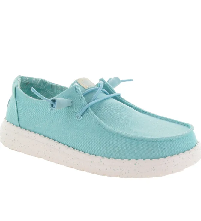 baskets et sneakers - Confort - femme - Toile - Bleu - Hey dude